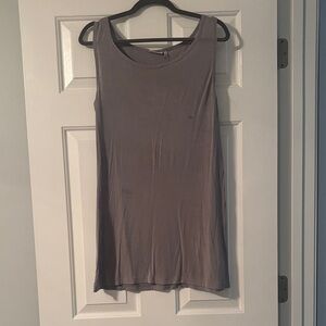 LOGO by Lori Goldstein Sleeveless Scoop Tank/Dress in Gray